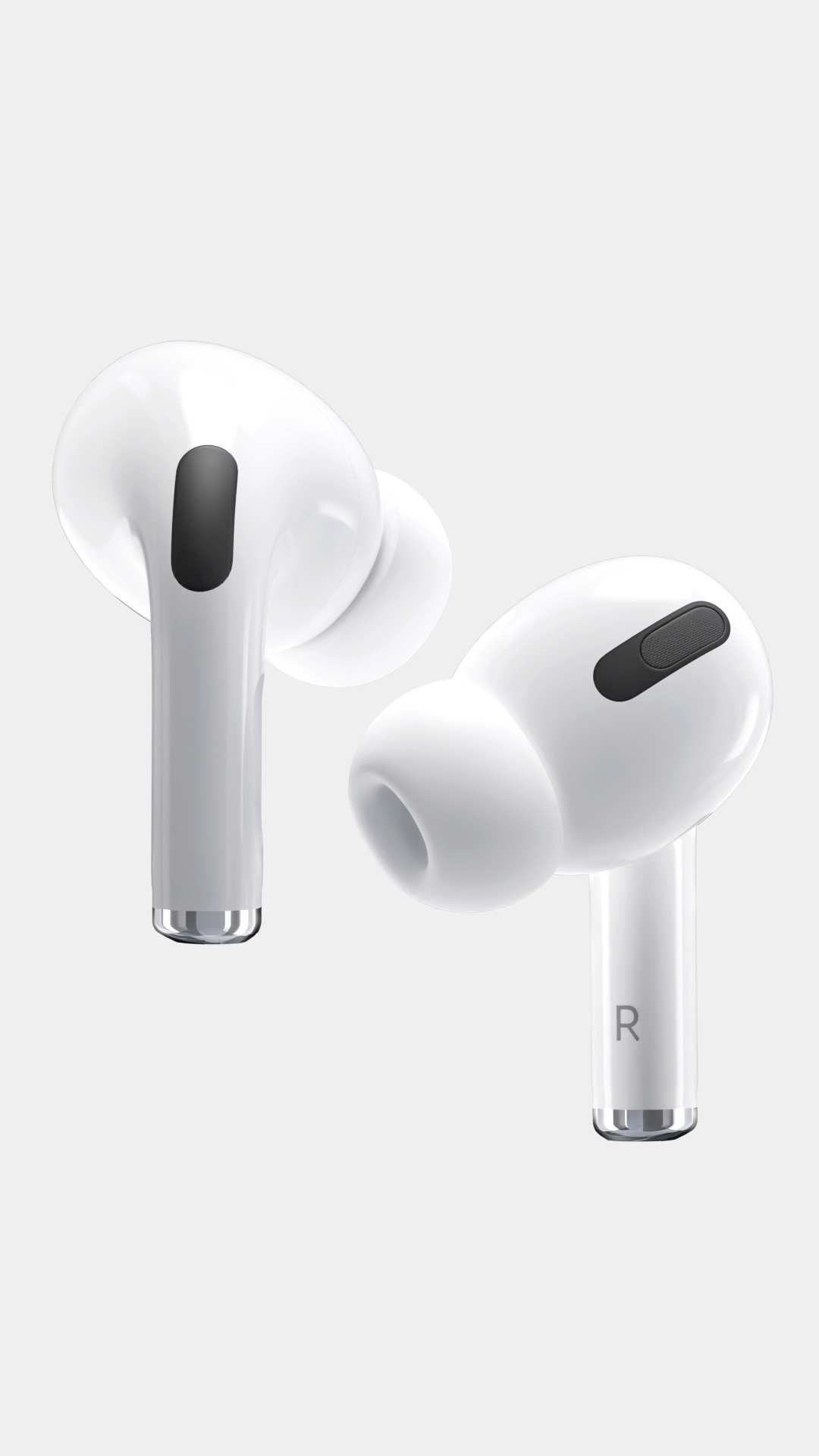 3D-рендер наушников AirPods — наушники на белом фоне без кейса